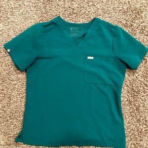 FIGS Scrubs - Women’s Catarina Scrub Top - Hunter Green M